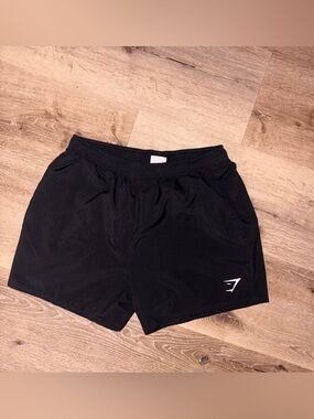 Gymshark Men’s Black Athletic Training Shorts with Logo